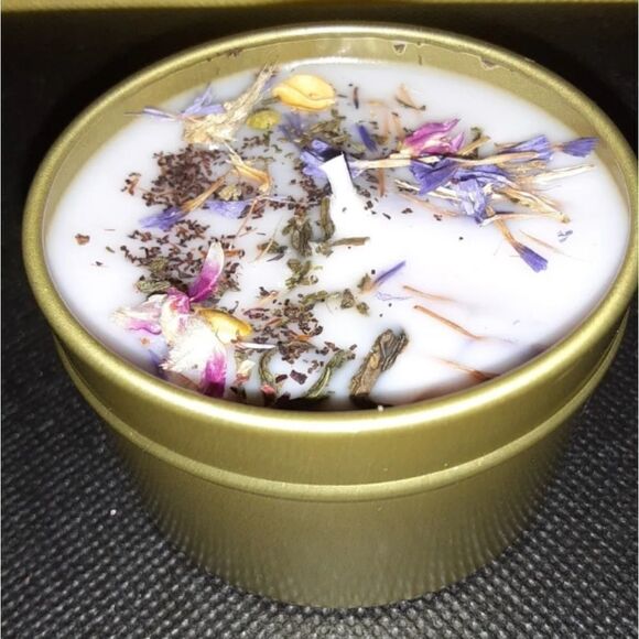 HAND crafted ALL NATURAL ZEN-ME CANDLE-LILAC - Picture 4 of 4